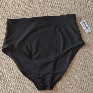 Old Navy Black High Waisted Swim Bottoms Size S NWT